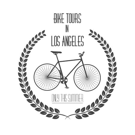 Bicycle tours label.のイラスト素材