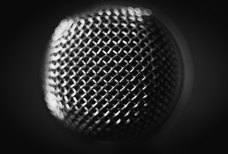 microphone on stage. close-up macro. vintage objectの写真素材