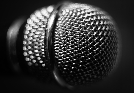 microphone on stage. close-up macro. vintage objectの写真素材