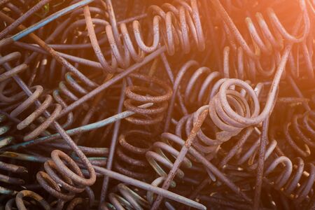 old car rusty springs. close-up.の写真素材