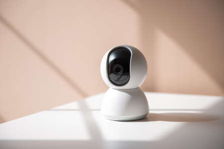 video surveillance camera babies childrenの写真素材