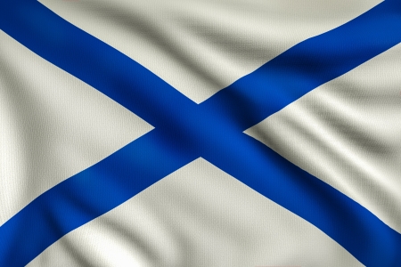 3d illustration flag of Andreevskyの写真素材