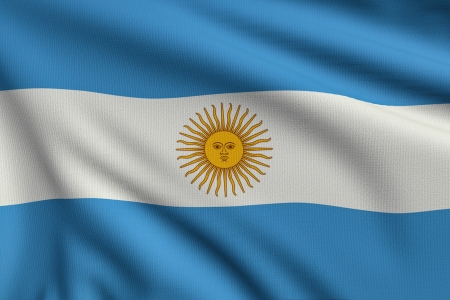 3d illustration flag of Argentinaの写真素材