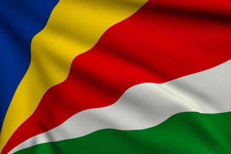 3d illustration flag of Seychellesの写真素材