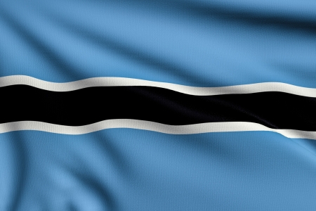 3d illustration flag of Botswanaの写真素材