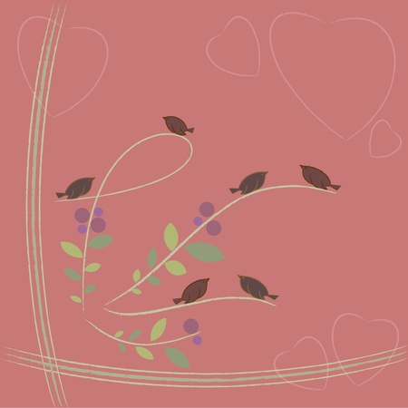 lovely birdsのイラスト素材