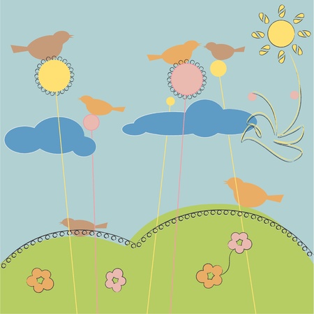 dream fieldのイラスト素材