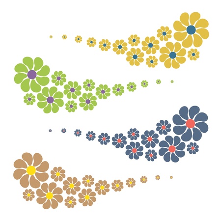 flowers ornamentのイラスト素材