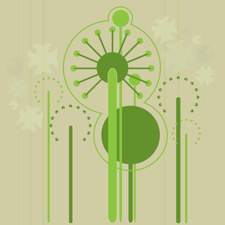 green flowers backgroundのイラスト素材