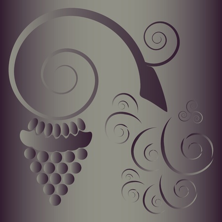 grape ornamentのイラスト素材