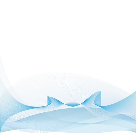 fine abstract blue waves on white background のイラスト素材