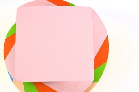 nice image of isolated colored reminders with space for your textの写真素材