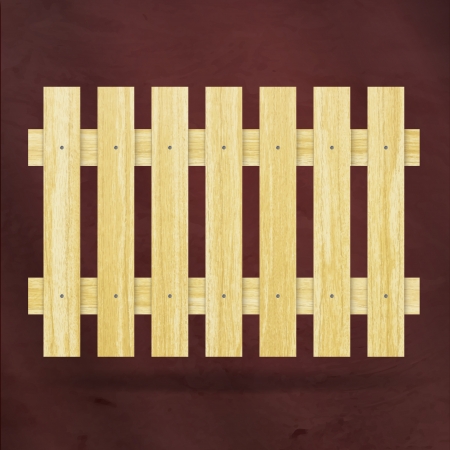 new wooden planks fence on red background can use like vintage natural design element のイラスト素材