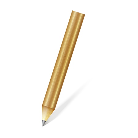 new realistic icon of simple gray pencil can use like isolated objectのイラスト素材