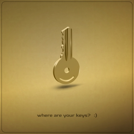 new golden key realistic icon のイラスト素材