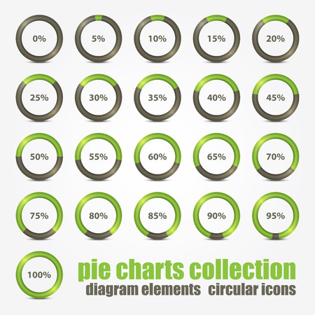 new collection of percentage diagram presentation design elementsのイラスト素材