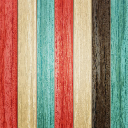 wooden background with realistic colorful planksのイラスト素材