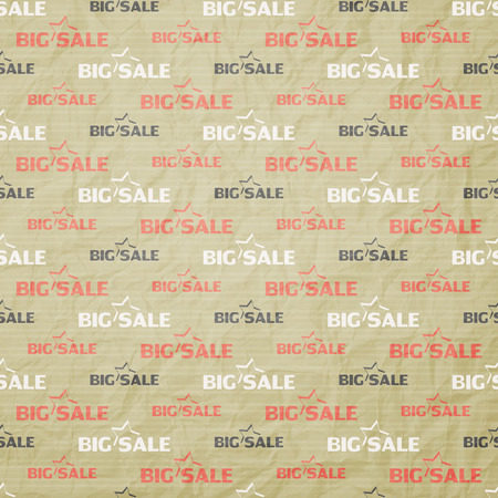 seamless pattern for big sale announcement on paper textureのイラスト素材