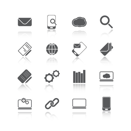new set of business and communication web iconsのイラスト素材