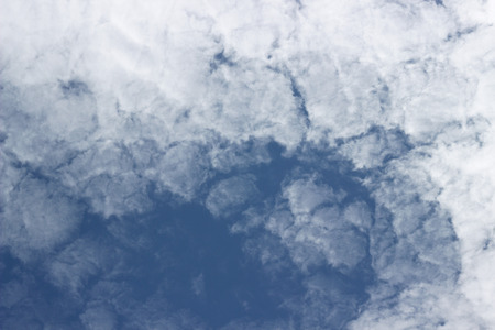 blue sky with soft clouds の写真素材