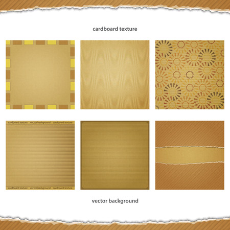 cardboard backgrounds collection. vector carton textureのイラスト素材