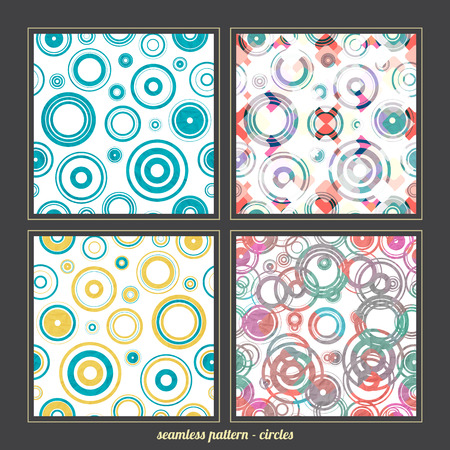 set of colorful abstract wallpapers. seamless patternのイラスト素材
