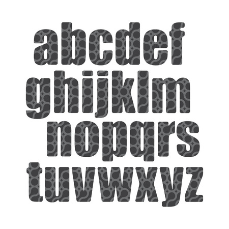 set of alphabet letters. decorative type fontのイラスト素材