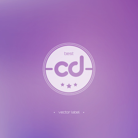 music poster with award sign over violet background. abstract vector, label designのイラスト素材