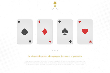 set of playing card suits isolated on white background. vector banner design. hearts, spades,...