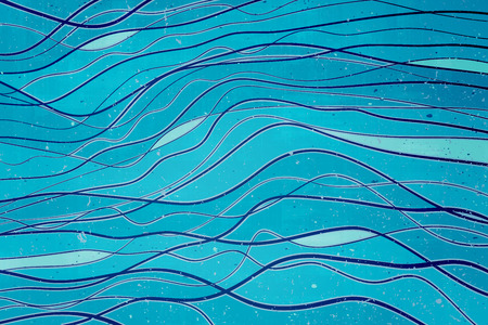 abstract pattern with sea waves ornament over distressed paper texture. vector, retro, water flow...