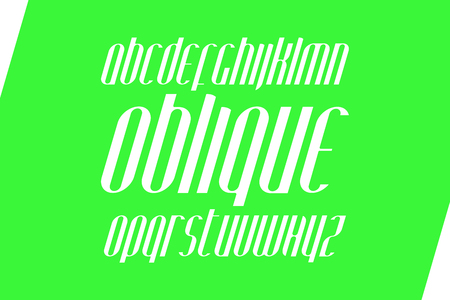 italic, stylized alphabet letters. vector, vintage, slanted font type design. sloping style, italics typeface. inclined, modern typesettingのイラスト素材