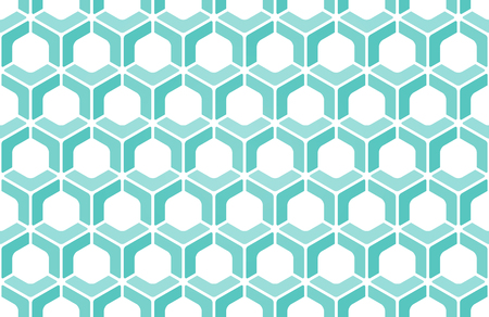 seamless pattern with hexagon shape ornament over white background. vector, abstract honeycombs...