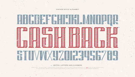 Vintage money alphabet illustration.のイラスト素材