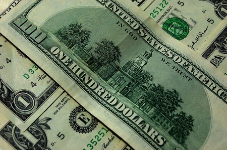 one handred dollars over three one-dollar notes