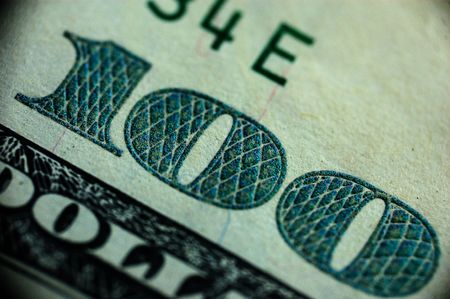 one handred dollars - number 100の写真素材