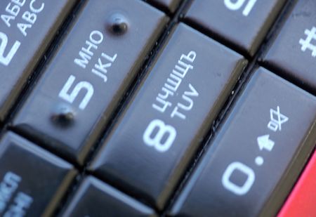 keys of cell phone, macroの写真素材