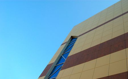 wall of new modern office building