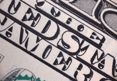 macro of 100 dollar billの写真素材