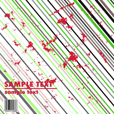 Grungy vector design of stripes with barcodeのイラスト素材