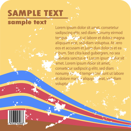 Grungy vector design of stripes with barcodeのイラスト素材