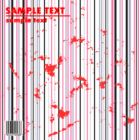 Grungy light vector design of stripes with barcodeのイラスト素材