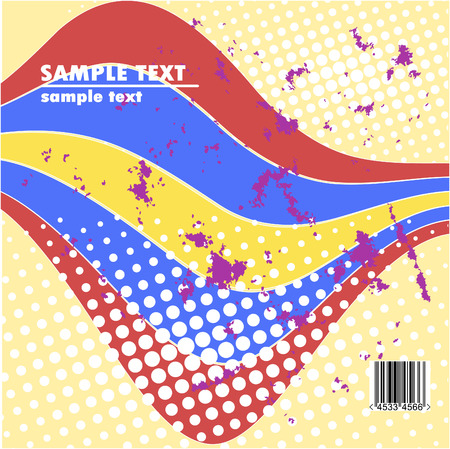 Grungy vector design of stripes with barcodeのイラスト素材