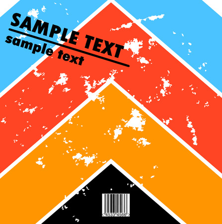 Grungy vector design of stripes with barcodeのイラスト素材