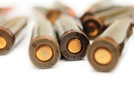 macro of Kalashnikov AK-47 (7.62 mm) cartridge