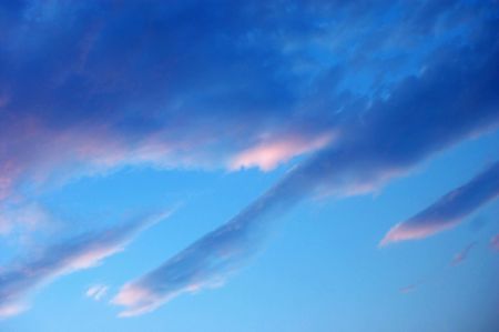 blue sky and clouds backgroundの写真素材