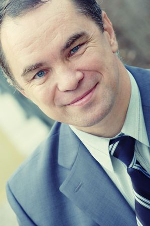 adult businessman wear business suit, crossprocessedの写真素材
