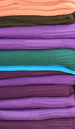 textile background - set of colorful textile fabricsの写真素材