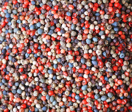 multi colored background of different oriental  peppersの写真素材