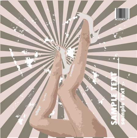 vintage girlのイラスト素材