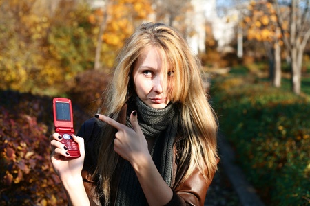Woman On A Cell Phoneの写真素材